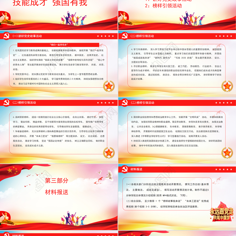 技能成才强国有我PPT简洁实用关于在职业院校开展技能成才强国有我主题教育活动的通知课件 (2)