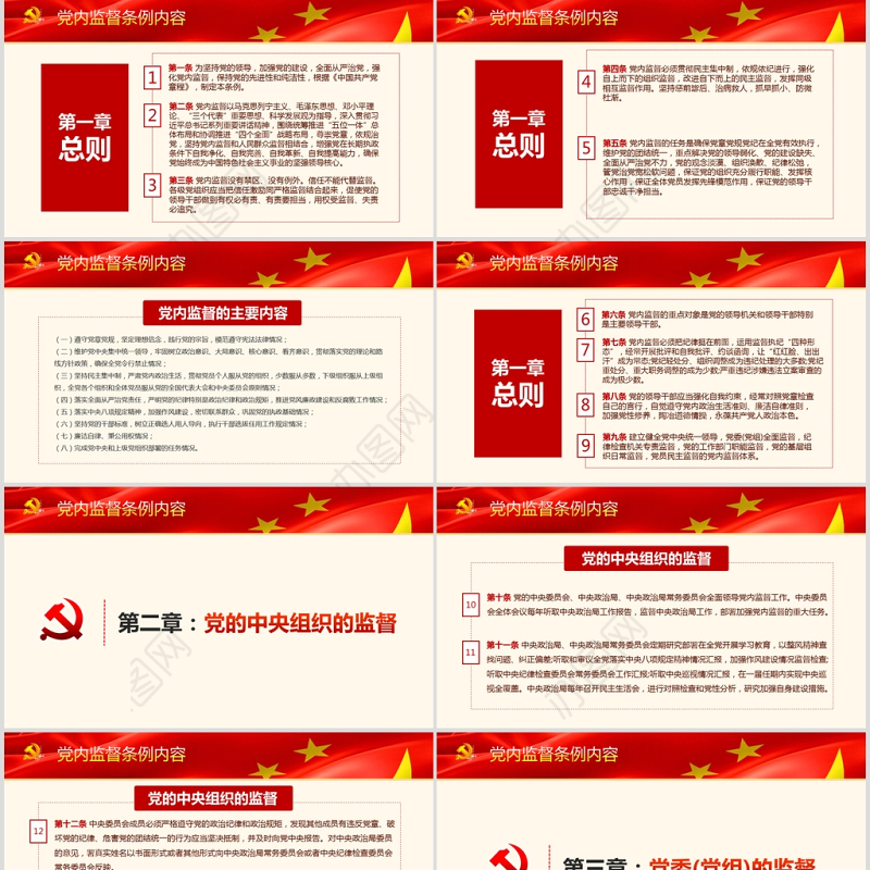 精细解读中国共产党党内监督条例PPT