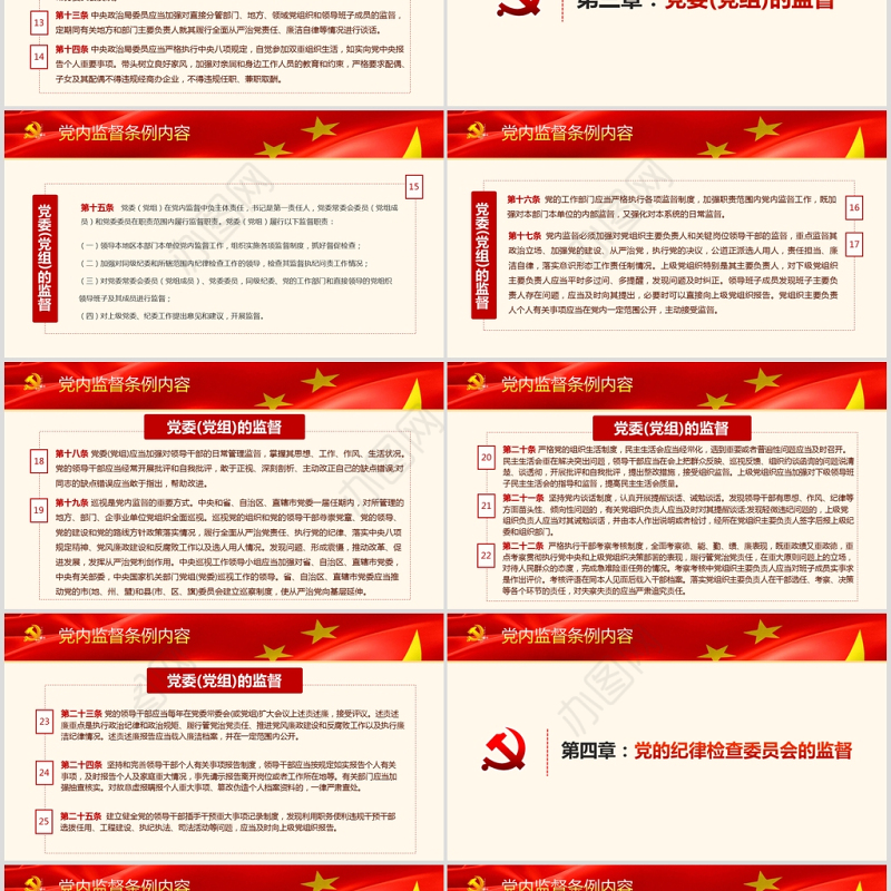 精细解读中国共产党党内监督条例PPT