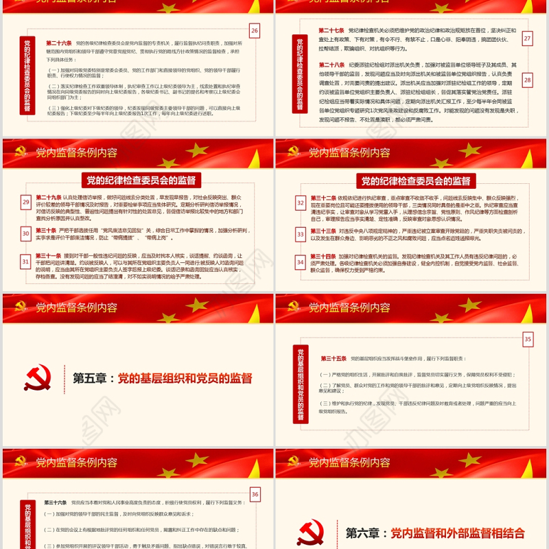 精细解读中国共产党党内监督条例PPT