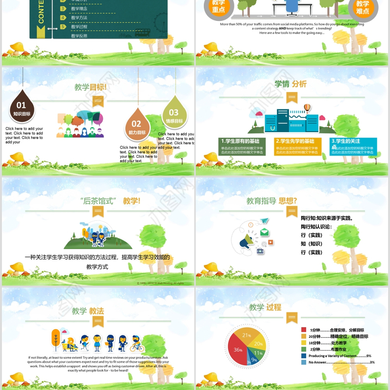 小学数学说课ppt模板幻灯片