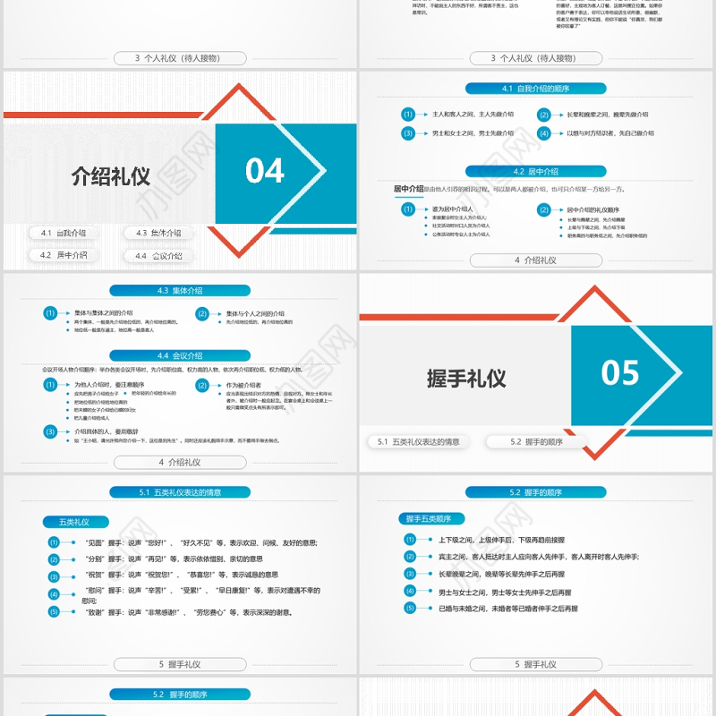 精美全面商务礼仪ppt