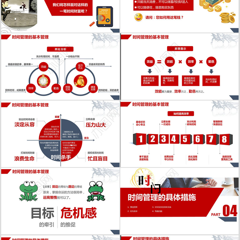 时间管理技巧PPT模板企业培训人力资源
