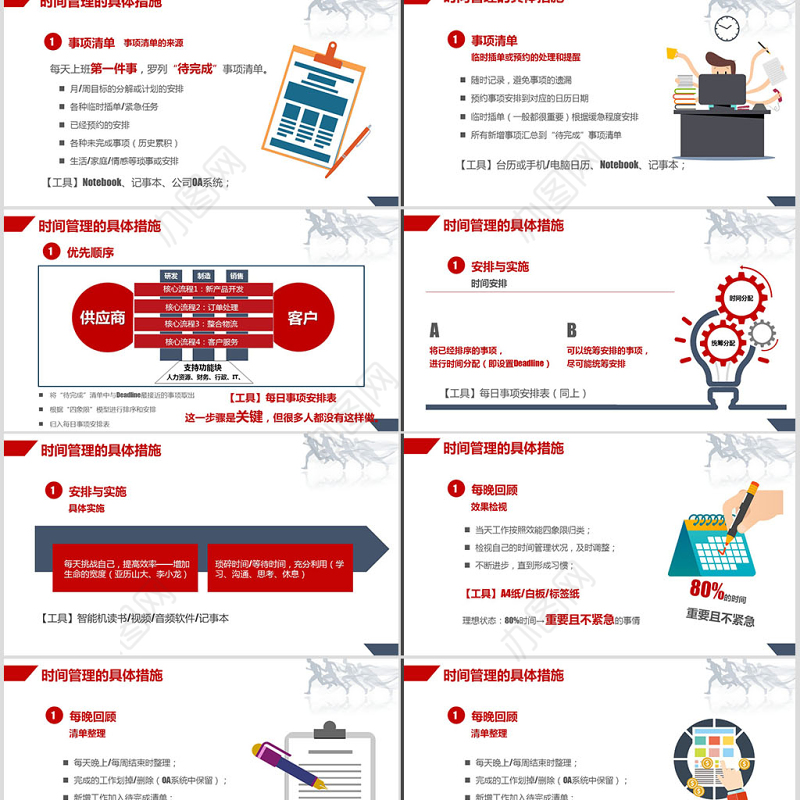 时间管理技巧PPT模板企业培训人力资源