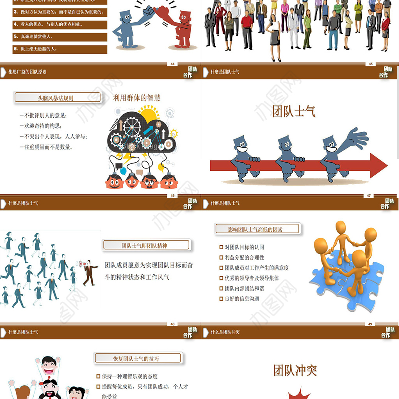 团队建设服务礼仪培训PPT模板