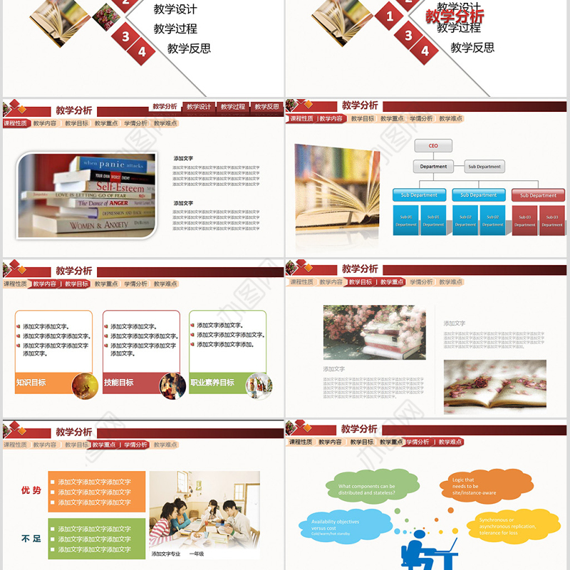 原创获奖时尚信息化教学设计说课PPT模板-版权可商用