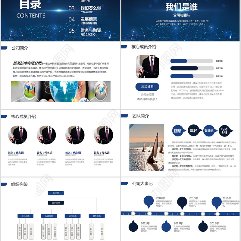 科技互联网电商创业融资商业计划书PPT