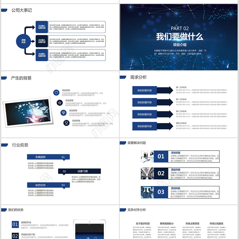 科技互联网电商创业融资商业计划书PPT