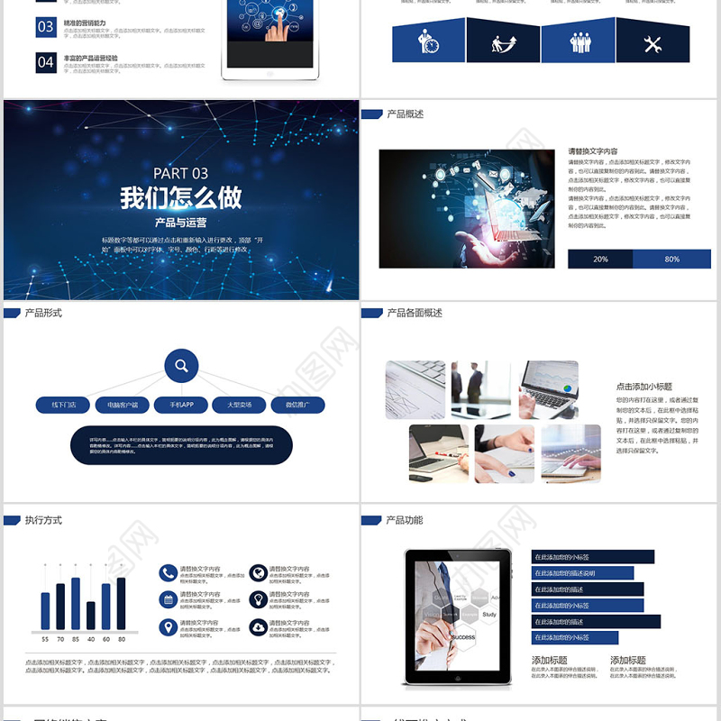 科技互联网电商创业融资商业计划书PPT