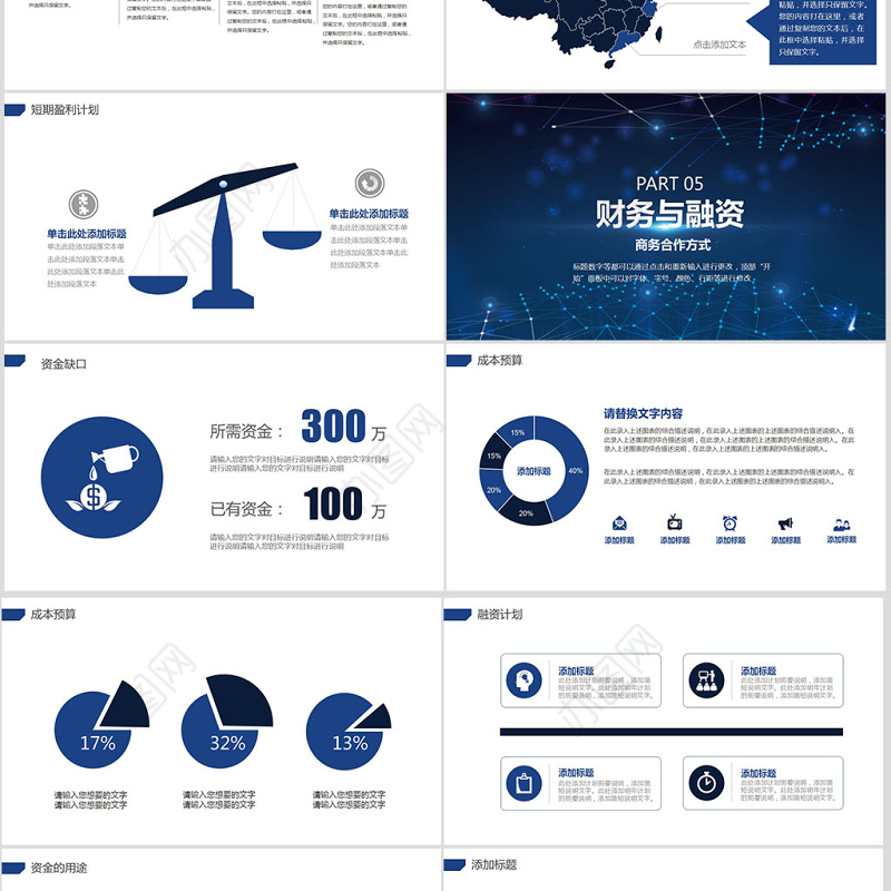 科技互联网电商创业融资商业计划书PPT