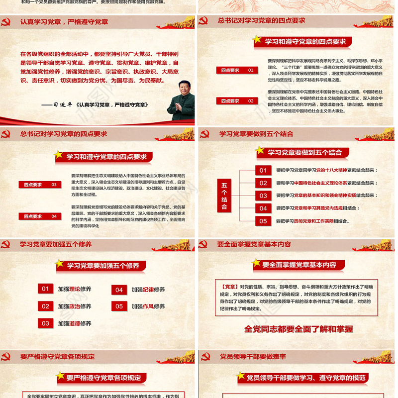 中国共产党章程（2012年修改版本）学习解读党章党课ppt