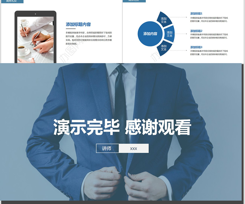 企业商务礼仪知识培训礼仪课程ppt模板