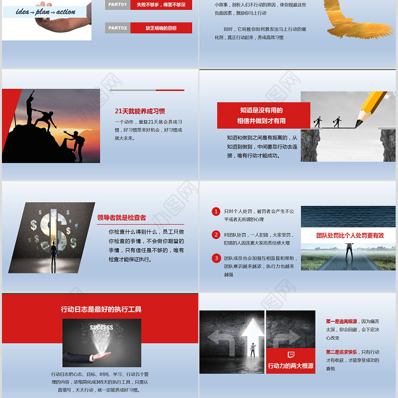 2019通用行动管理计划PPT模板