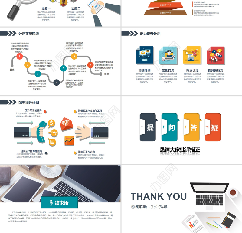 2021年工作总结汇报工作计划PPT模板