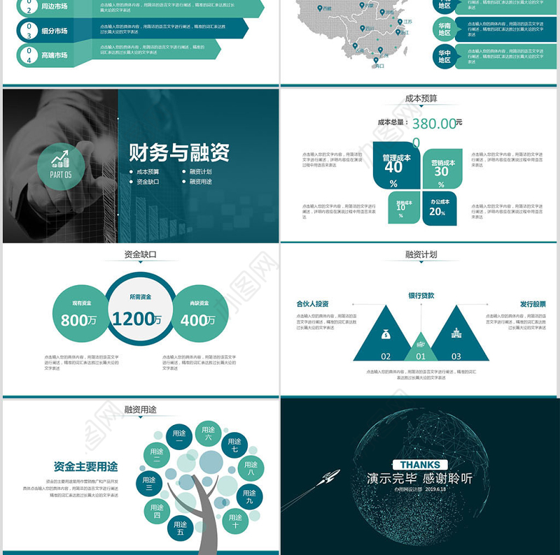 完整框架创业融资商业计划书创业计划书PPT