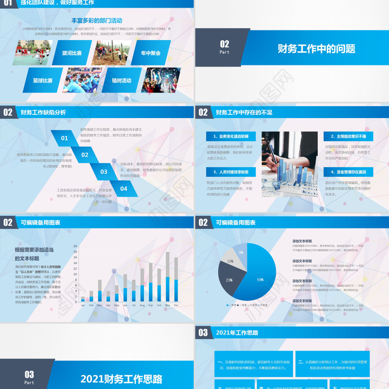 2021大气财务部工作汇报年终总结PPT