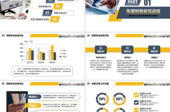 2021财务分析年终报告PPT企业财务报表管理年终总结报告模板