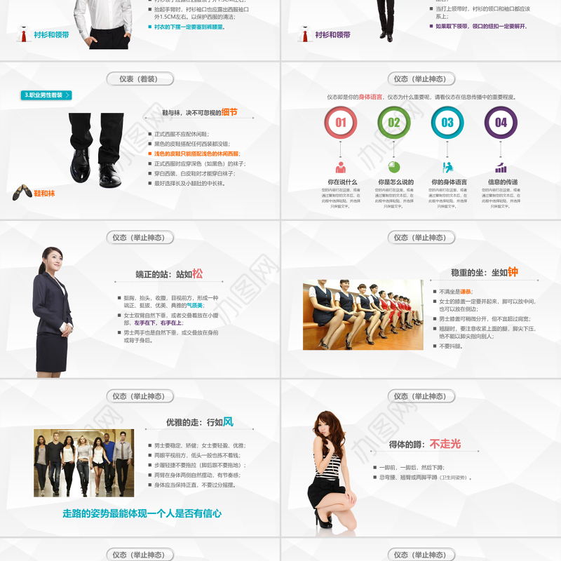 企业员工商务礼仪培训PPT模板