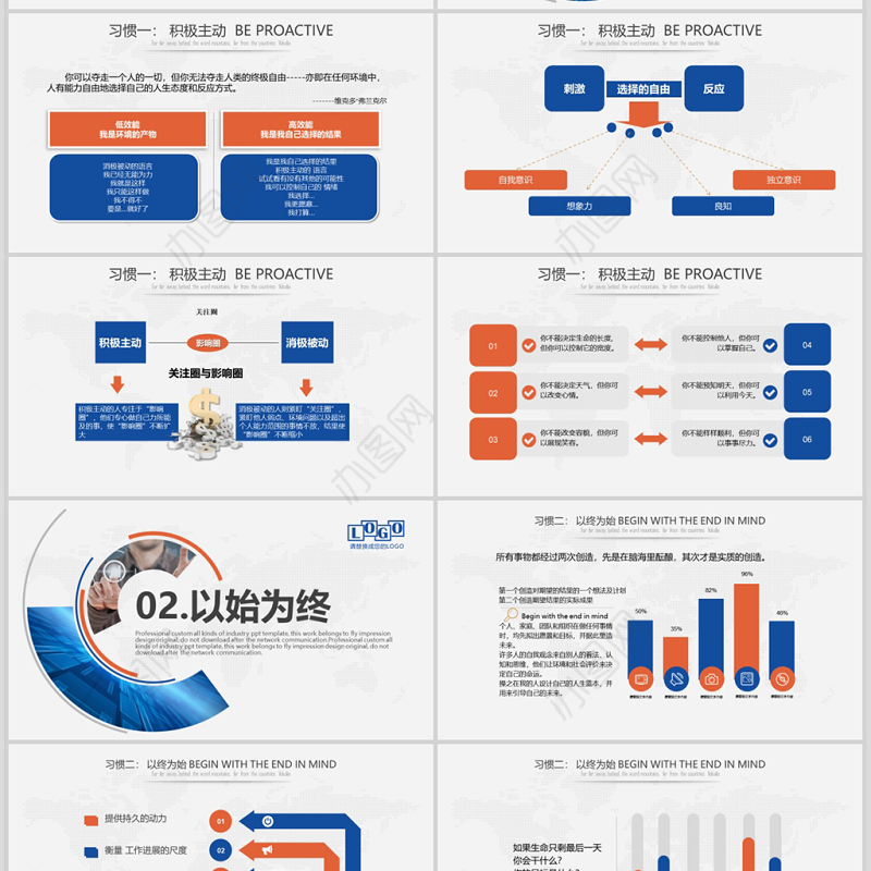 简约大气企业职场培训高效能人士PPT模板