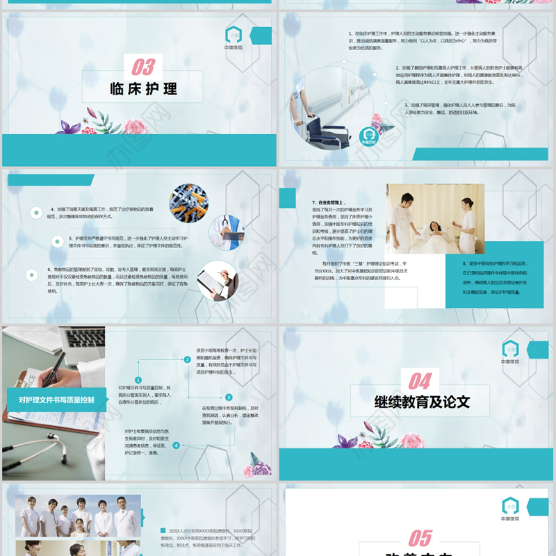 2020年医院护士长年终工作总结汇报医德医风总结PPT