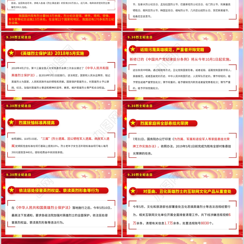 2021中国烈士纪念日PPT传承红色基因弘扬英烈精神铭记历史缅怀英雄党课课件