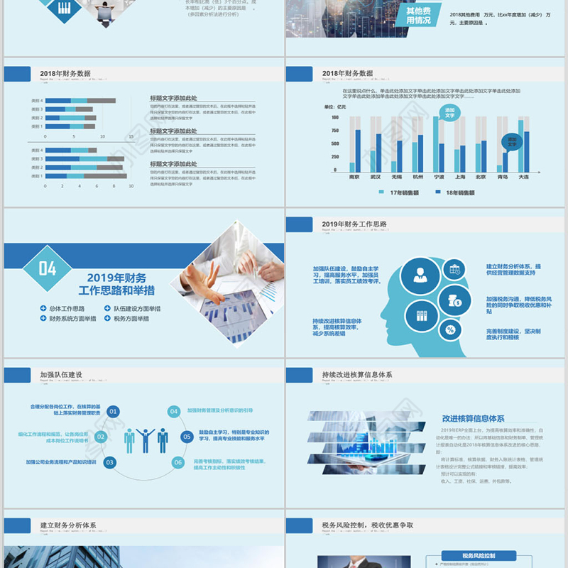 2019财务总监年度报表PPT模板