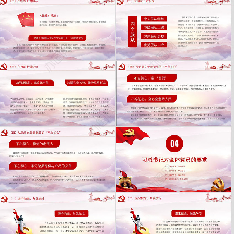 不忘初心牢记党员身份两学一做党课ppt课件