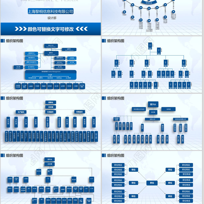 组织架构图PPT模板组织结构图PPT