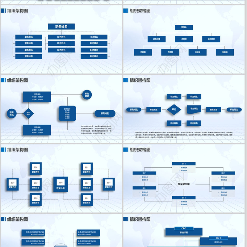 组织架构图PPT模板组织结构图PPT