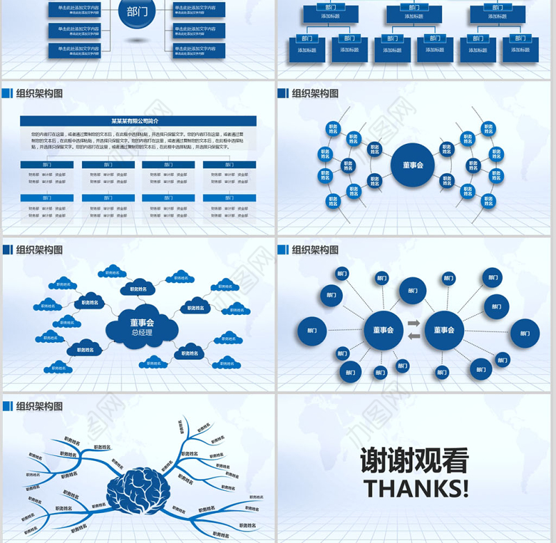 组织架构图PPT模板组织结构图PPT