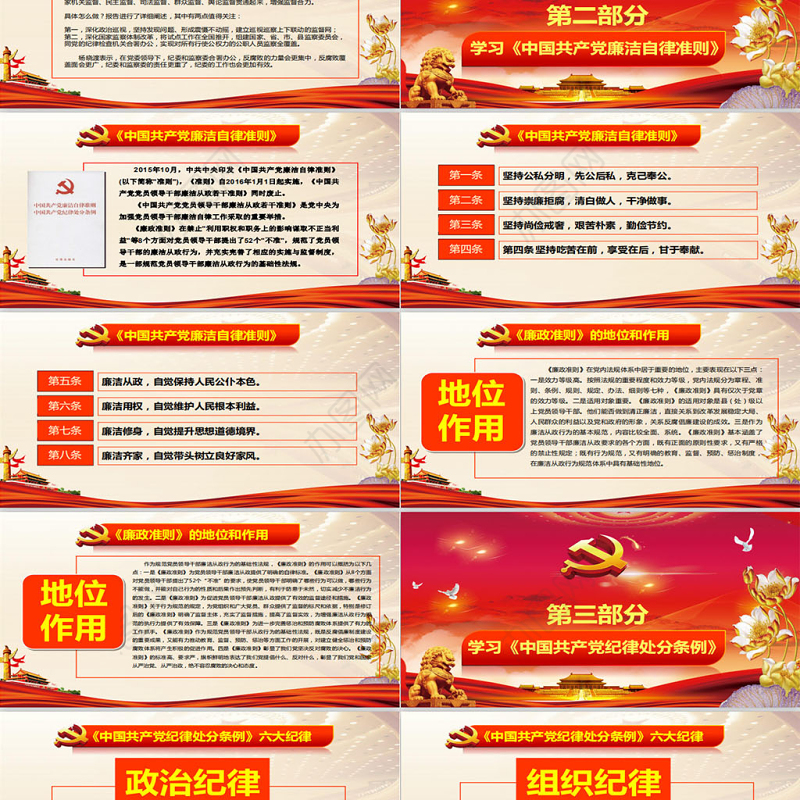 2019党风廉政建设PPT模板