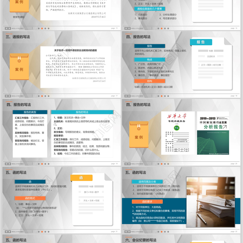 行政人员实用公文写作材料写作技巧PPT