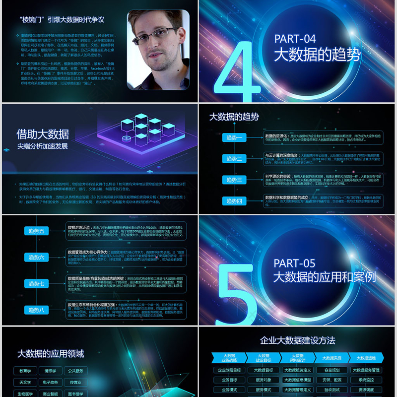2019大数据云科技大数据PPT模板