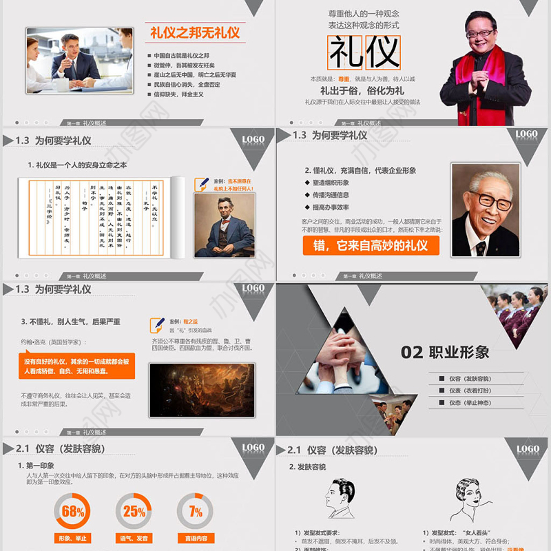 商务着装接待礼仪商务礼仪PPT模板