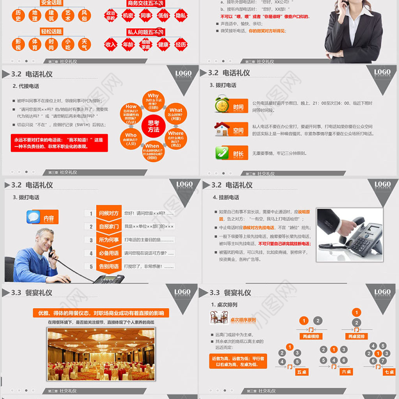 商务着装接待礼仪商务礼仪PPT模板