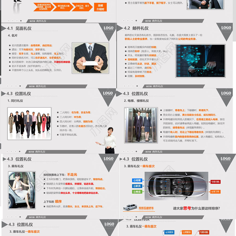 商务着装接待礼仪商务礼仪PPT模板