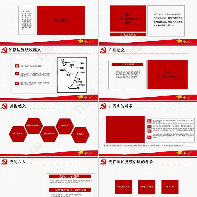 原创中国共产党党史建党100周年党课学习ppt-含讲稿