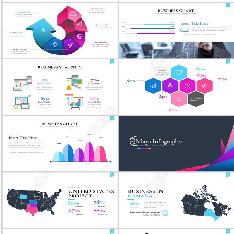 简约SWOT分析商务业务介绍ppt模板