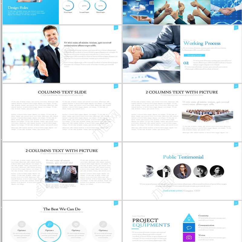 简约SWOT分析商务业务介绍ppt模板