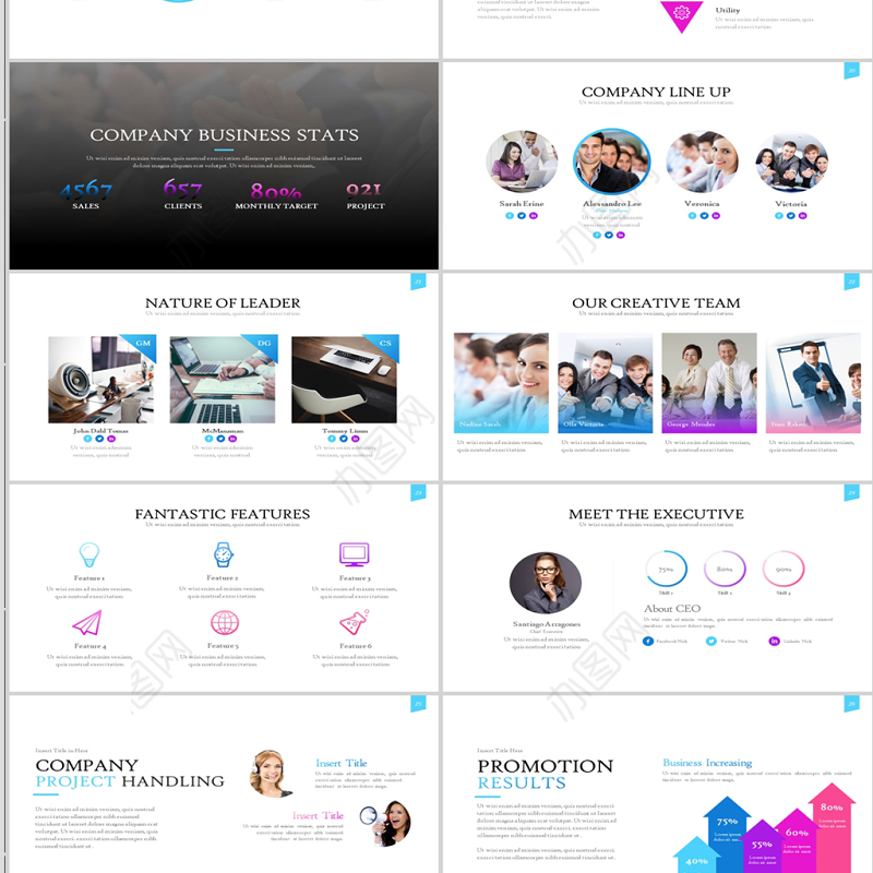 简约SWOT分析商务业务介绍ppt模板