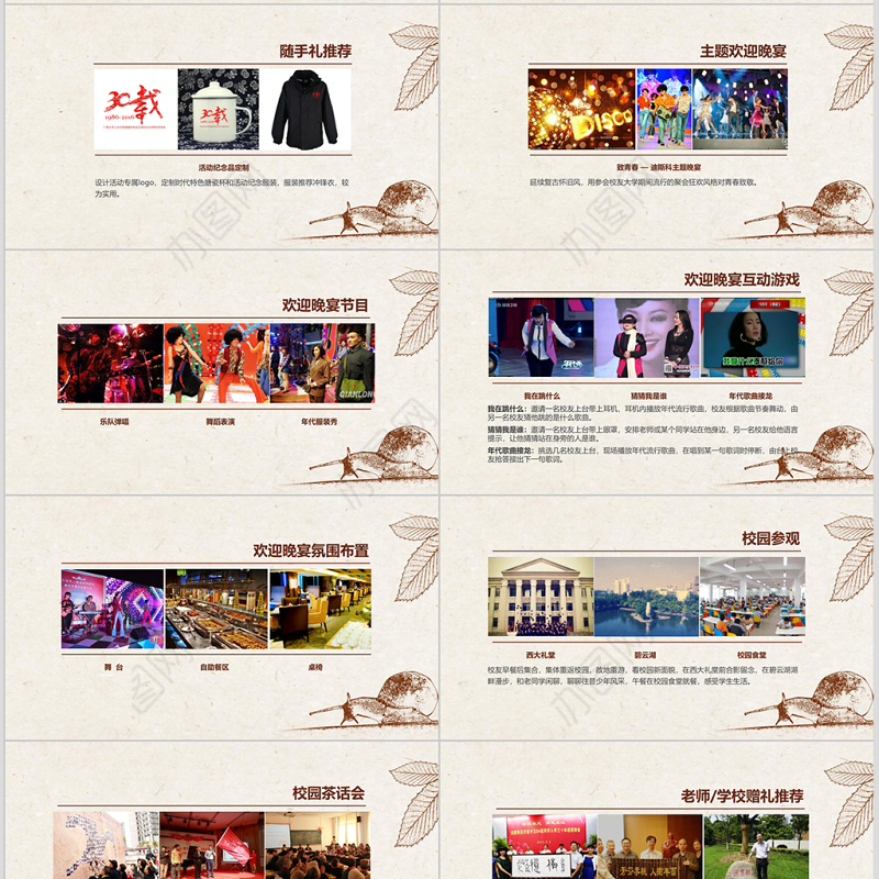 30年同学聚会策划方案活动安排活动流程PPT