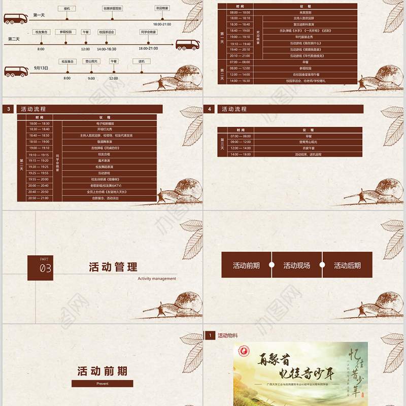 30年同学聚会策划方案活动安排活动流程PPT