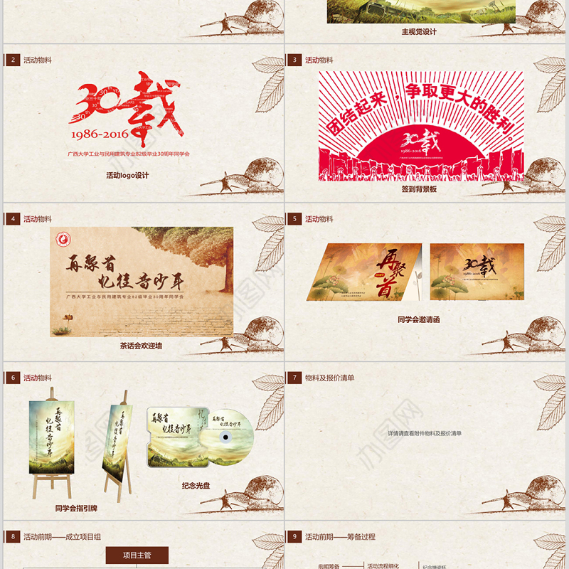 30年同学聚会策划方案活动安排活动流程PPT