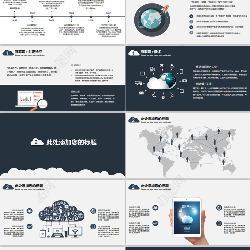 信息科技幻灯片互联网产品介绍PPT电子商务PPT