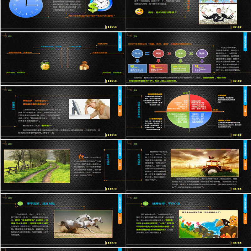 商务时间管理ppt模板