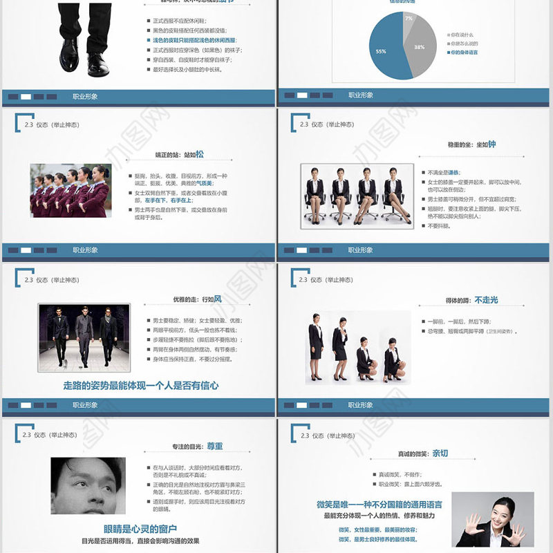 商务礼仪培训知识ppt模板幻灯片