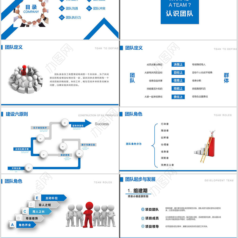 框架完整团队文化团队管理团队建设PPT