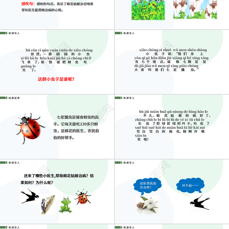 2022棉花姑娘PPT卡通插画风人教版小学一年级语文下册第四章第19课课件（含配套教案）