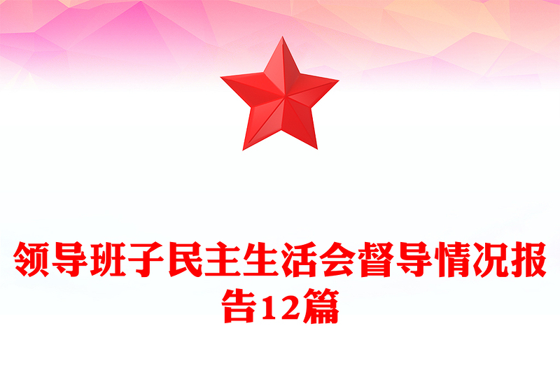 领导班子民主生活会督导情况报告12篇