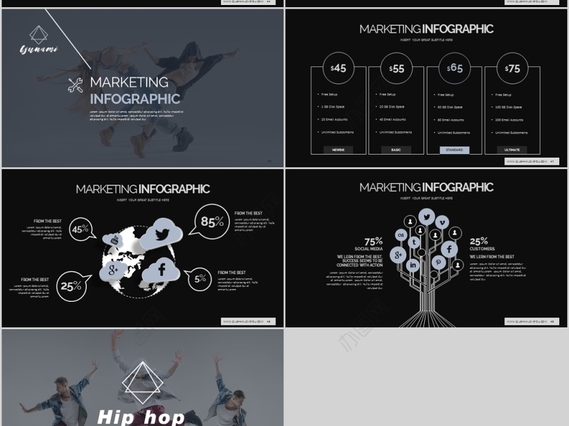 街舞爵士舞机构宣传个人总结工作汇报